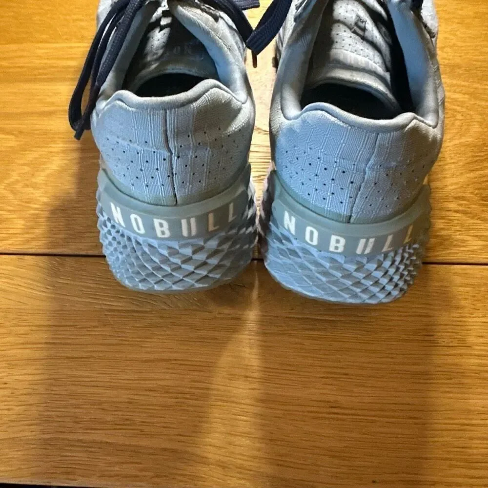 Nobull cross trainers blue knit shoe sneaker women’s 9 men’s 7.5